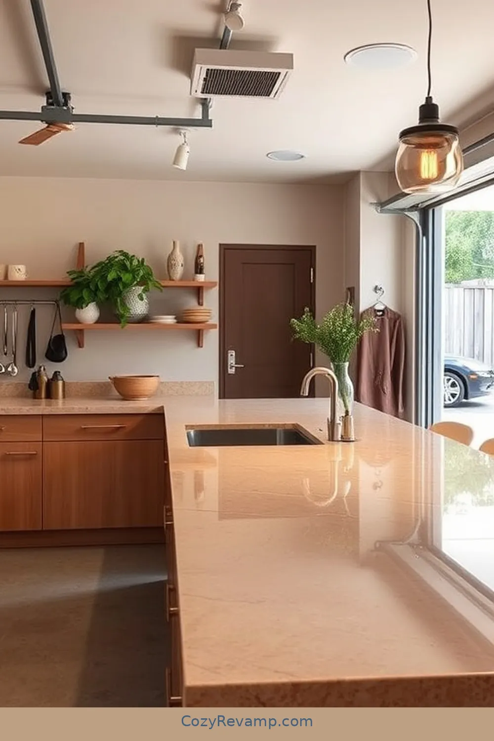 25 Essential Materials for a Mid-Century Modern Garage With Solar-Powered Lights 14 Natural Stone Countertops for 25 Essential Materials for a Mid-Century Modern Garage With Solar-Powered Lights