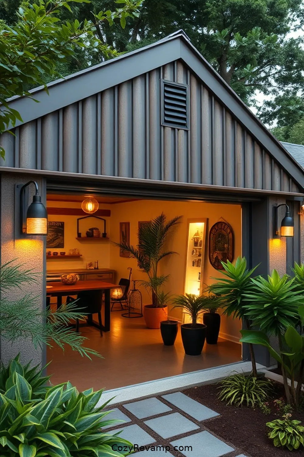 25 Essential Materials for a Mid-Century Modern Garage With Solar-Powered Lights 3 Reclaimed Metal Accents for 25 Essential Materials for a Mid-Century Modern Garage With Solar-Powered Lights