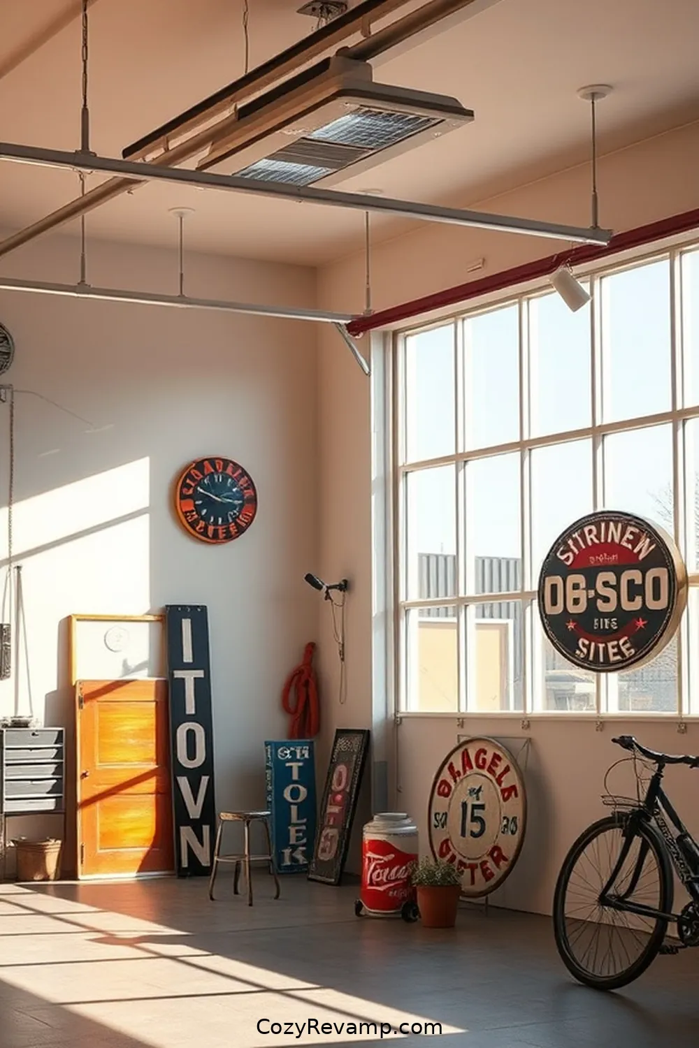 25 Essential Materials for a Mid-Century Modern Garage With Solar-Powered Lights 22 Vintage Metal Signs for 25 Essential Materials for a Mid-Century Modern Garage With Solar-Powered Lights