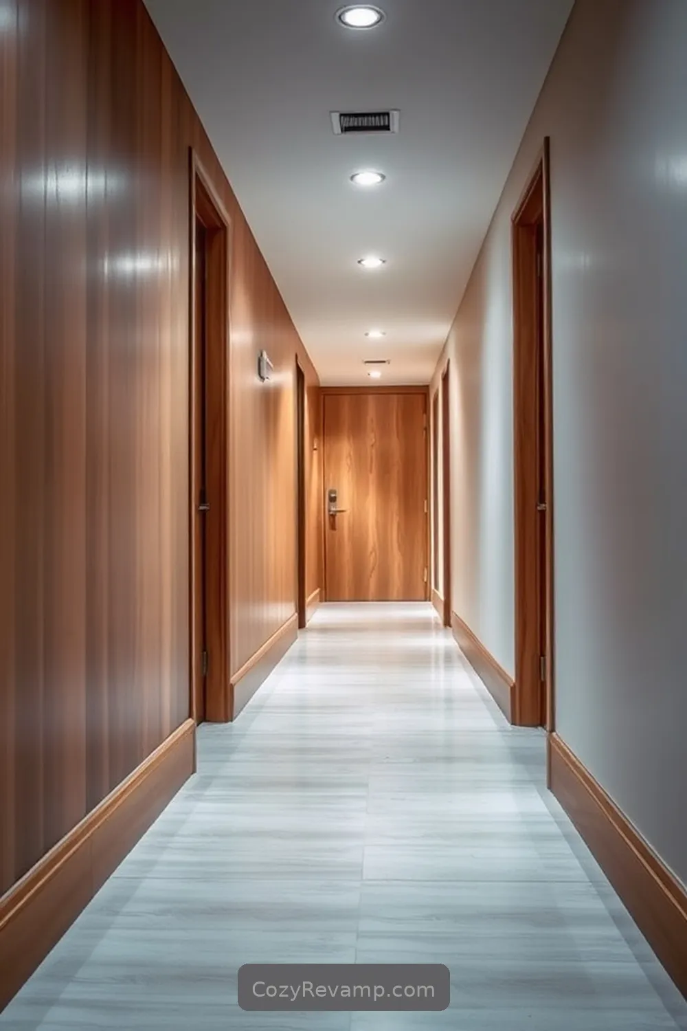 Clean-Lined Baseboards for 25 Essential Materials for a Mid-Century Modern Hallway With Solar-Powered Lights