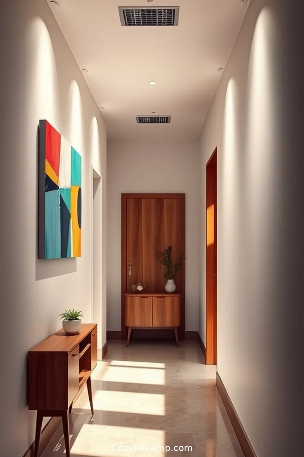 Decorative Wall Art for 25 Essential Materials for a Mid-Century Modern Hallway With Solar-Powered Lights