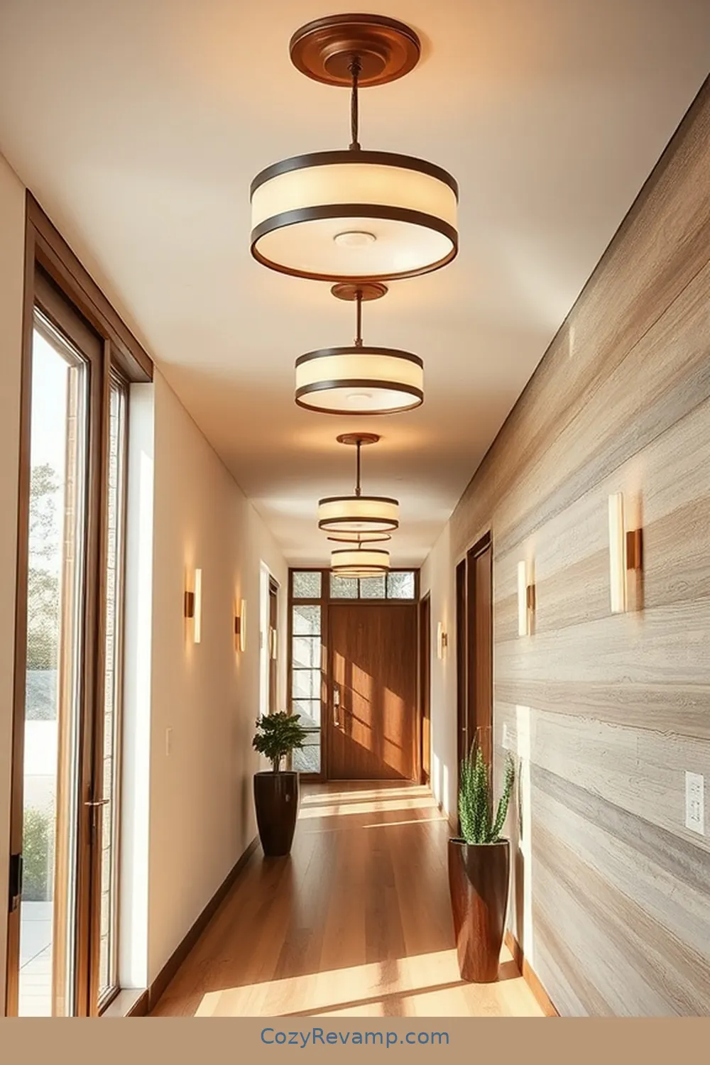 Statement Ceiling Fixtures for 25 Essential Materials for a Mid-Century Modern Hallway With Solar-Powered Lights
