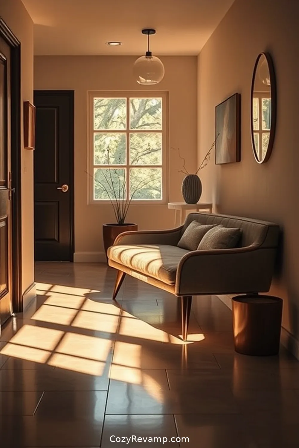 Upholstered Benches for 25 Essential Materials for a Mid-Century Modern Hallway With Solar-Powered Lights