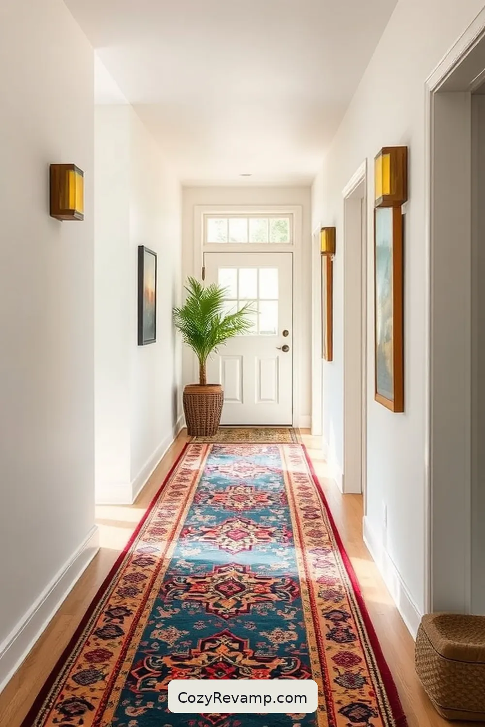 Vintage Area Rugs for 25 Essential Materials for a Mid-Century Modern Hallway With Solar-Powered Lights
