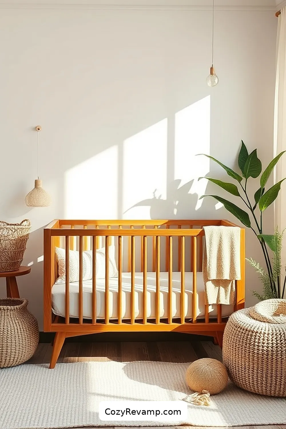 25 Essential Tips for a Minimalist Nursery Using Natural Fibers 14 Select a Crib Made From Solid Wood for 25 Essential Tips for a Minimalist Nursery Using Natural Fibers