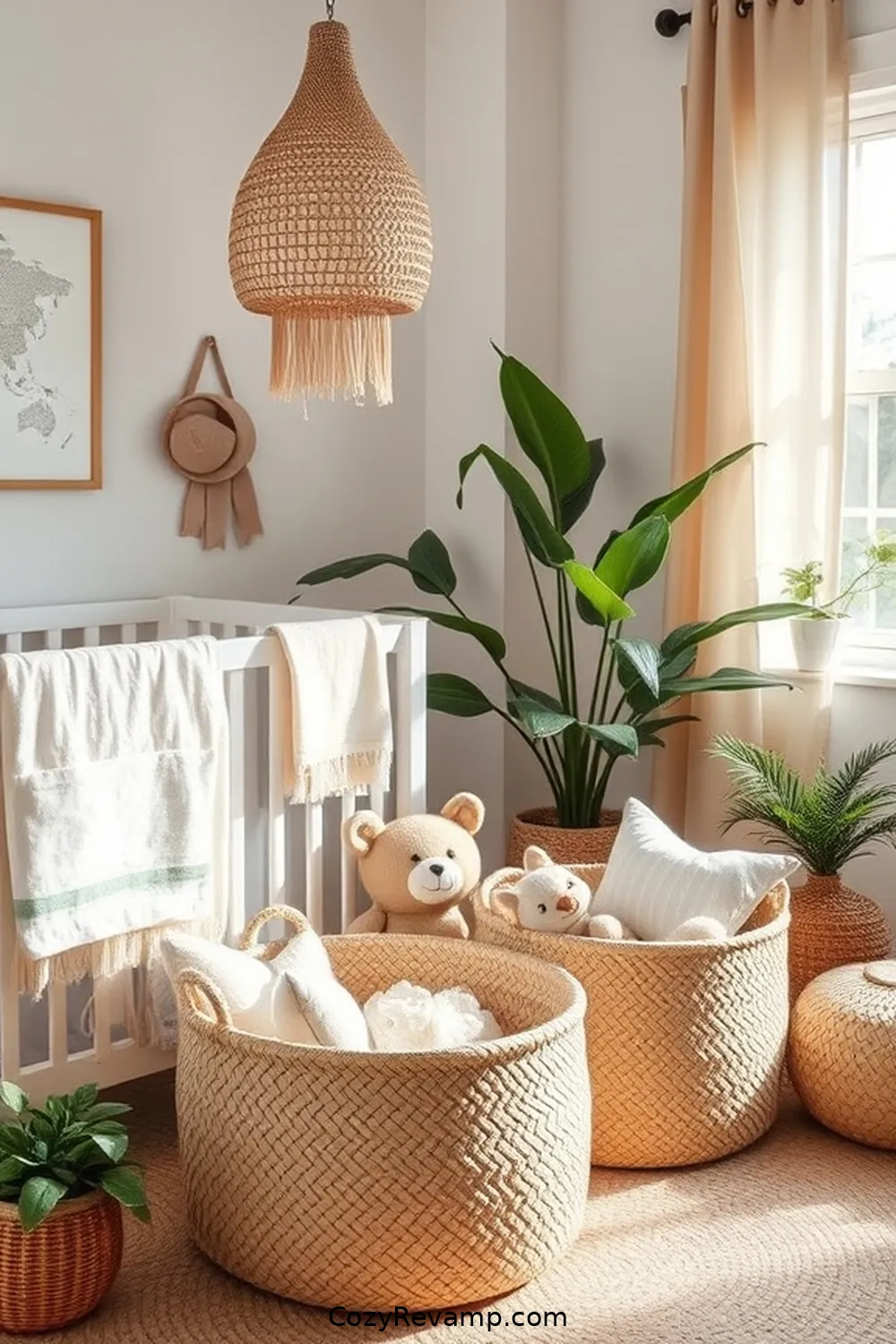 25 Essential Tips for a Minimalist Nursery Using Natural Fibers 13 Use Natural Fiber Baskets for Storage for 25 Essential Tips for a Minimalist Nursery Using Natural Fibers