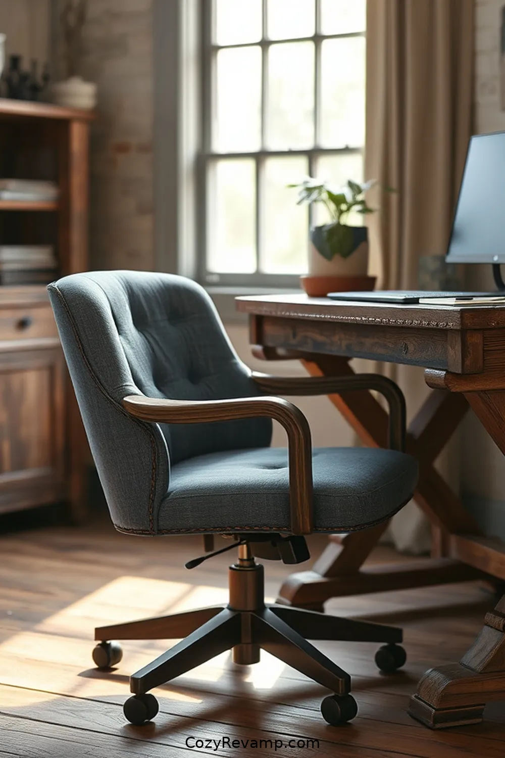 25 Essentials for a Modern Farmhouse Home Office Using Reclaimed Materials 3 2. Vintage Office Chair for 25 Essentials for a Modern Farmhouse Home Office Using Reclaimed Materials