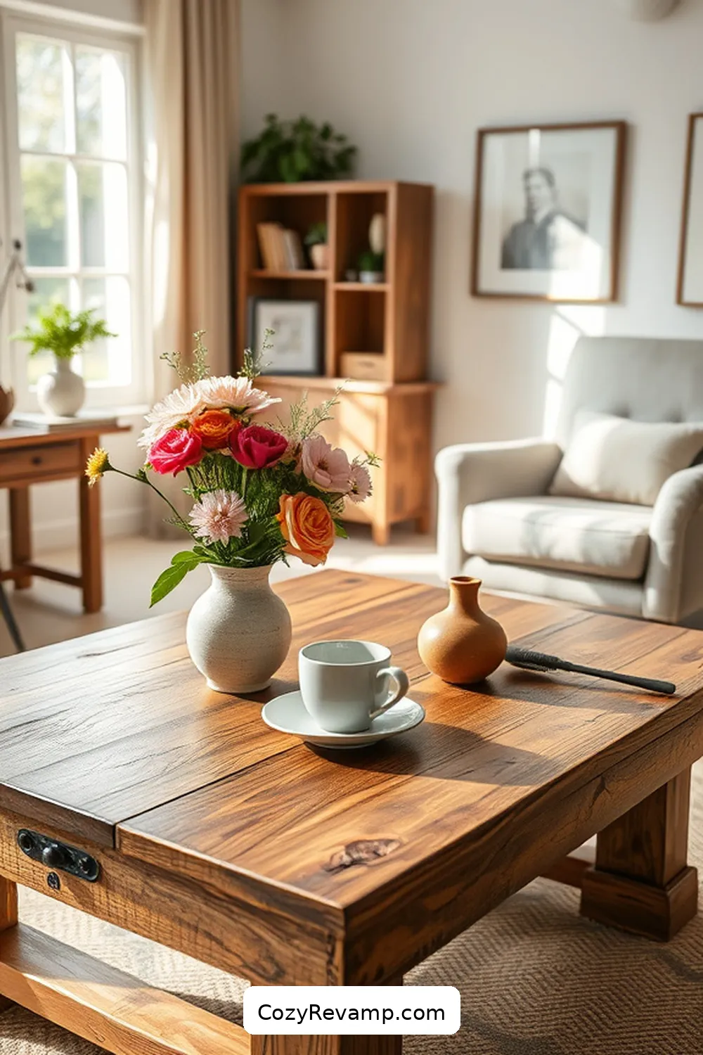 25 Essentials for a Modern Farmhouse Home Office Using Reclaimed Materials 21 20. Reclaimed Wood Coffee Table for 25 Essentials for a Modern Farmhouse Home Office Using Reclaimed Materials