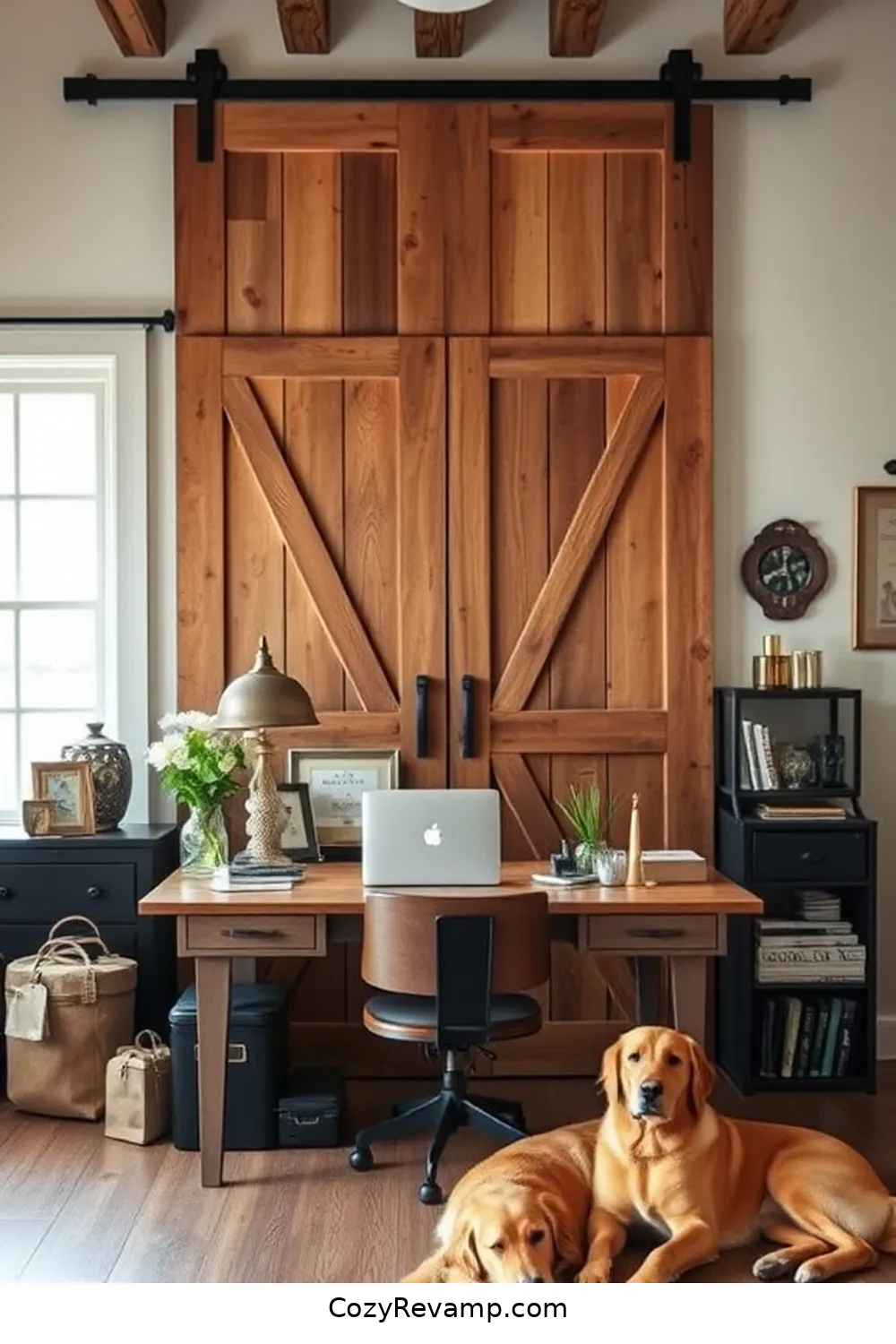 25 Essentials for a Modern Farmhouse Home Office Using Reclaimed Materials 6 5. Reclaimed Barn Door for 25 Essentials for a Modern Farmhouse Home Office Using Reclaimed Materials