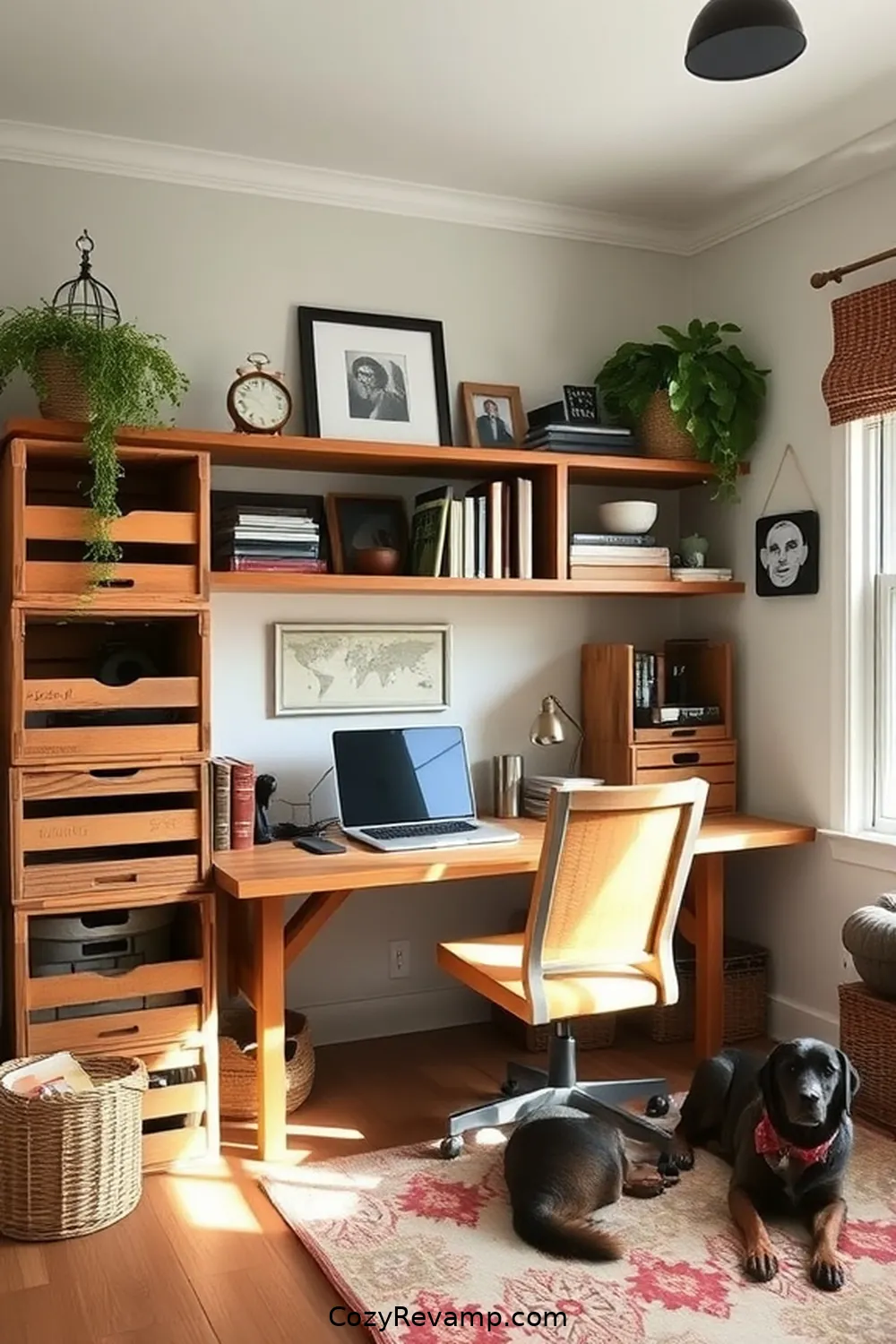 25 Essentials for a Modern Farmhouse Home Office Using Reclaimed Materials 8 7. Repurposed Wooden Crates for 25 Essentials for a Modern Farmhouse Home Office Using Reclaimed Materials