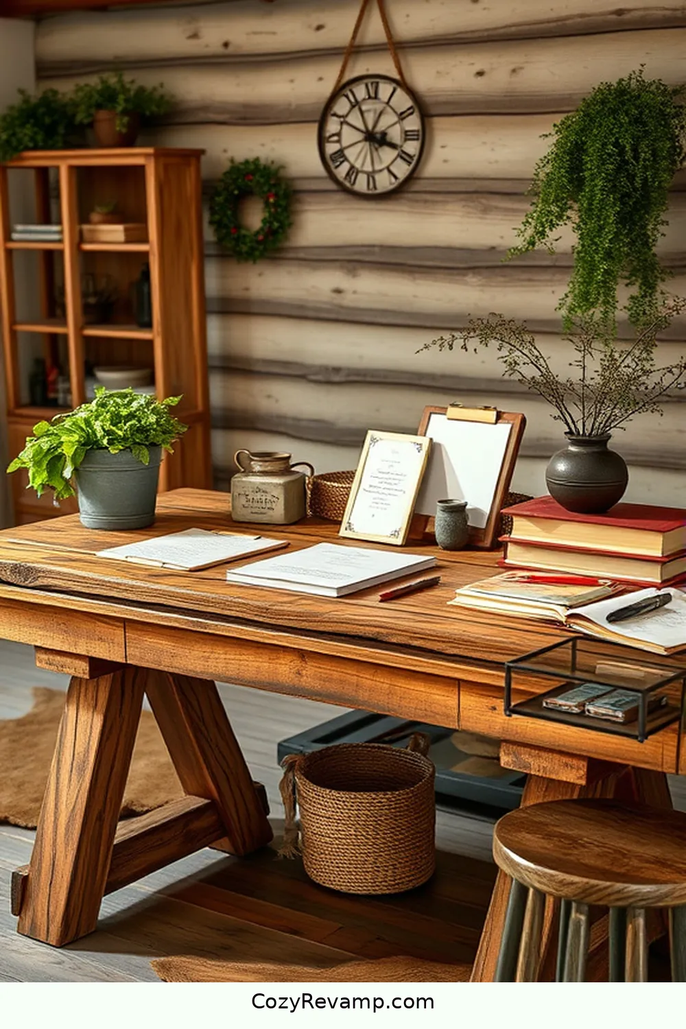 25 Essentials for a Modern Farmhouse Home Office Using Reclaimed Materials 2 Reclaimed Wood Desk for 25 Essentials for a Modern Farmhouse Home Office Using Reclaimed Materials