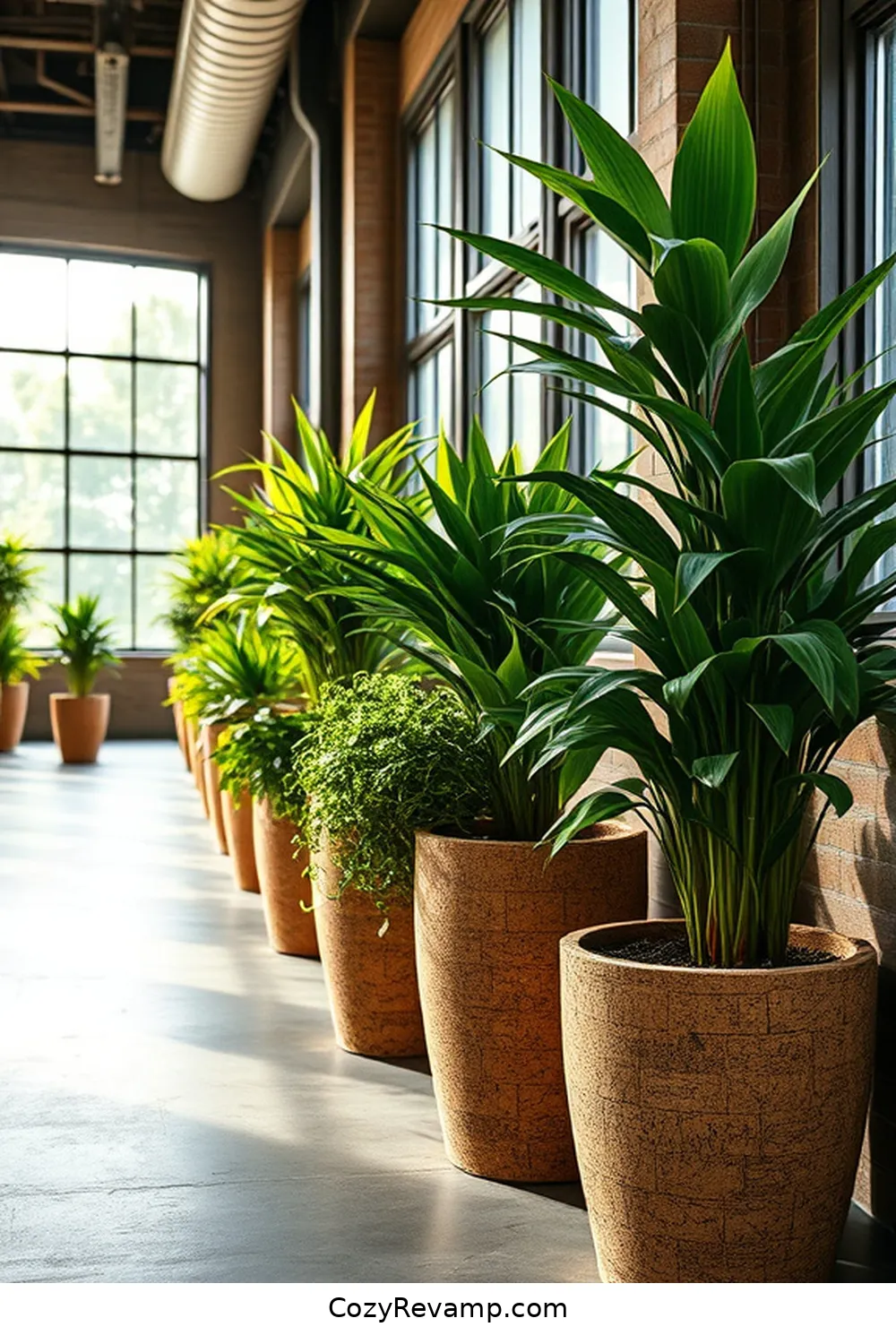 11. Cork Planters for Greenery for 25 Inspiring Ideas for Industrial Hallways Featuring Cork Material