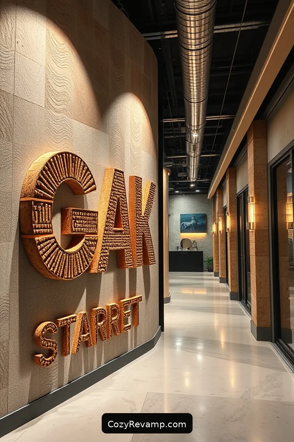 15. Cork-Crafted Signage for 25 Inspiring Ideas for Industrial Hallways Featuring Cork Material