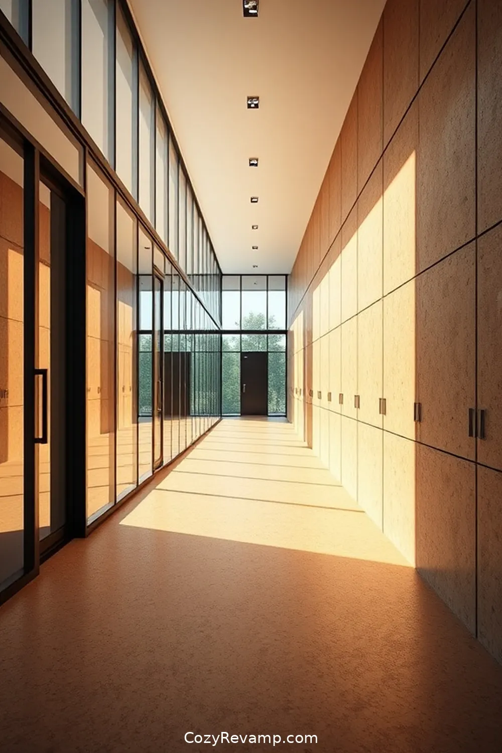 16. Cork and Glass Elements for 25 Inspiring Ideas for Industrial Hallways Featuring Cork Material