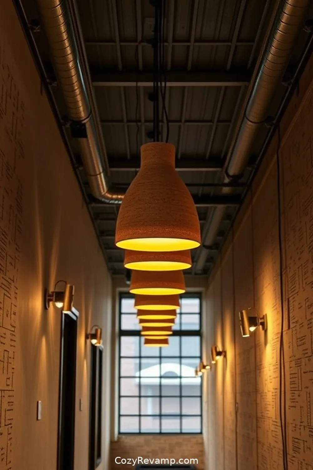 9. Eco-Friendly Cork Lighting Fixtures for 25 Inspiring Ideas for Industrial Hallways Featuring Cork Material