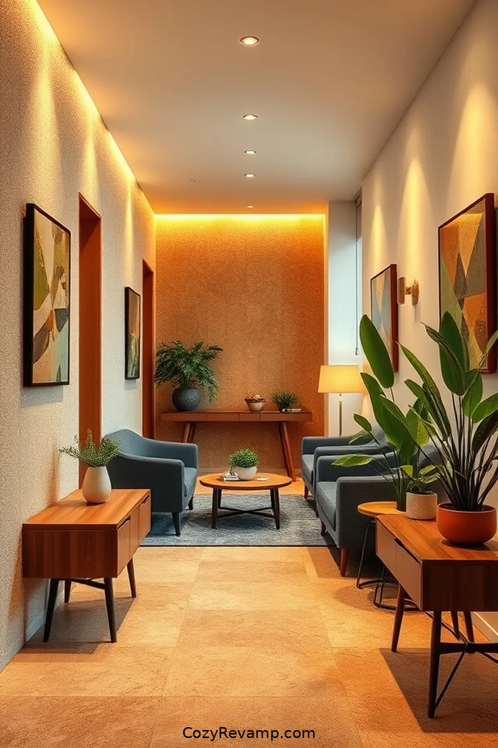 25 Inspiring Ideas for Mid-Century Modern Hallways Featuring Cork Material 5 Cork Accent Tiles for a Unique Touch for 25 Inspiring Ideas for Mid-Century Modern Hallways Featuring Cork Material