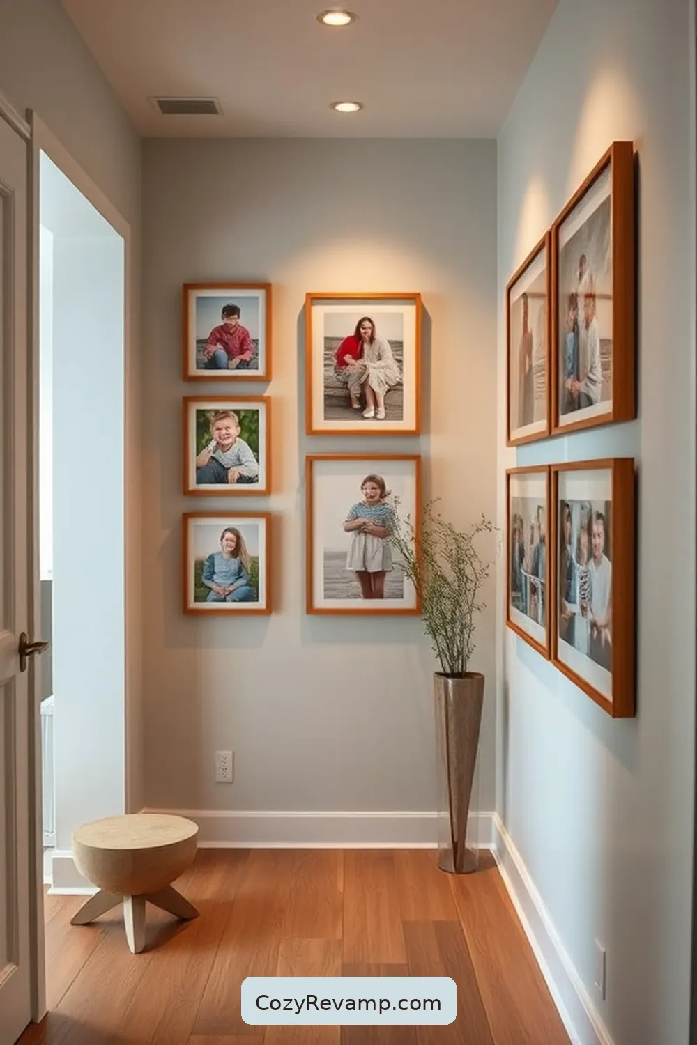 25 Inspiring Ideas for Mid-Century Modern Hallways Featuring Cork Material 17 Cork Frame Displays for Family Photos for 25 Inspiring Ideas for Mid-Century Modern Hallways Featuring Cork Material