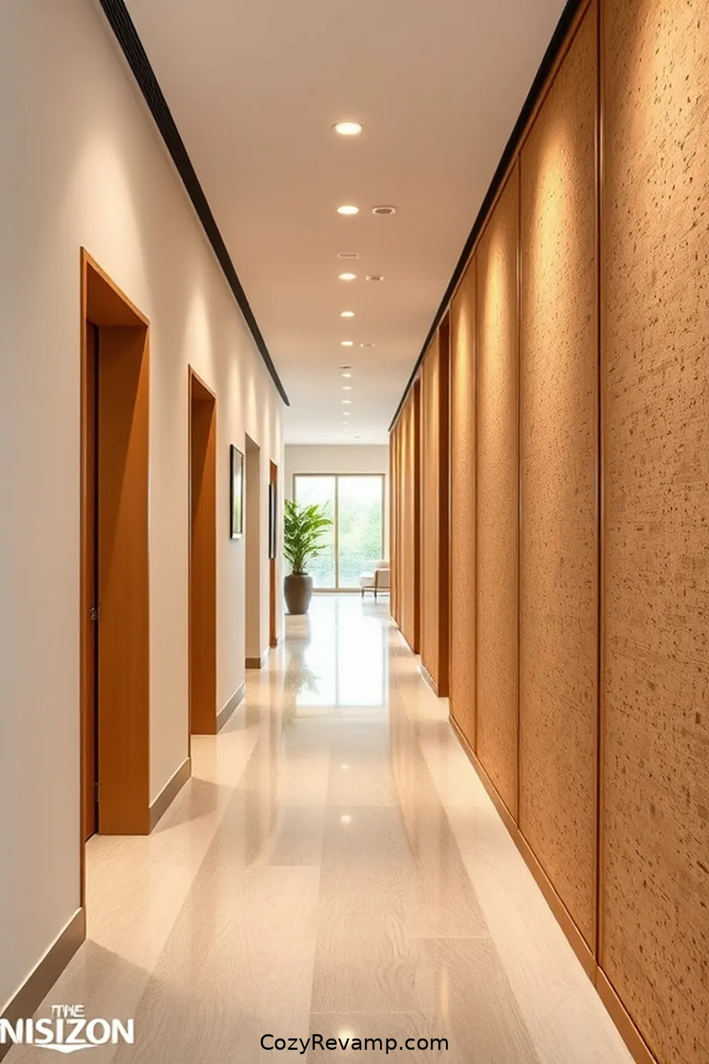 25 Inspiring Ideas for Mid-Century Modern Hallways Featuring Cork Material 20 Cork Wall Dividers for Open Spaces for 25 Inspiring Ideas for Mid-Century Modern Hallways Featuring Cork Material