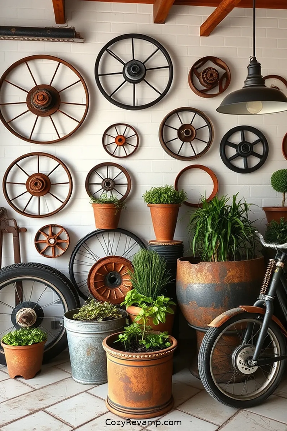 25 Inspiring Ideas for a Modern Farmhouse Garage Featuring Reclaimed Materials 18 Old Car Parts as Unique Decor Elements for 25 Inspiring Ideas for a Modern Farmhouse Garage Featuring Reclaimed Materials