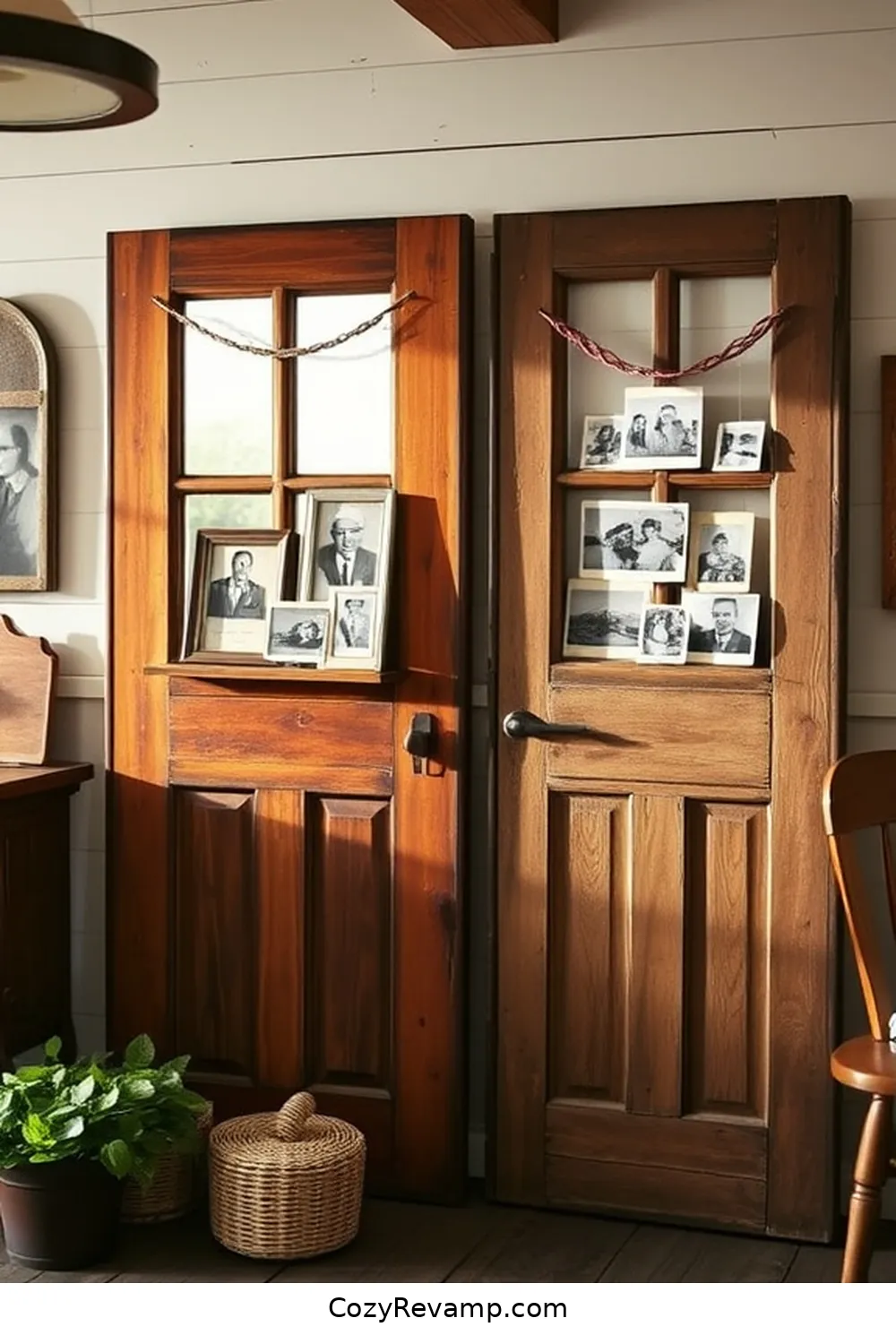 25 Inspiring Ideas for a Modern Farmhouse Garage Featuring Reclaimed Materials 24 Old Door Frames as Picture Frames for 25 Inspiring Ideas for a Modern Farmhouse Garage Featuring Reclaimed Materials