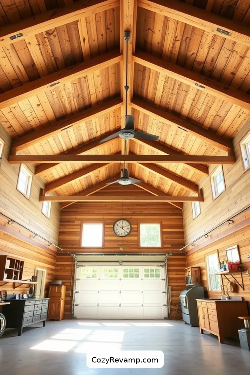 25 Inspiring Ideas for a Modern Farmhouse Garage Featuring Reclaimed Materials 15 Reclaimed Wood Ceiling Beams for 25 Inspiring Ideas for a Modern Farmhouse Garage Featuring Reclaimed Materials