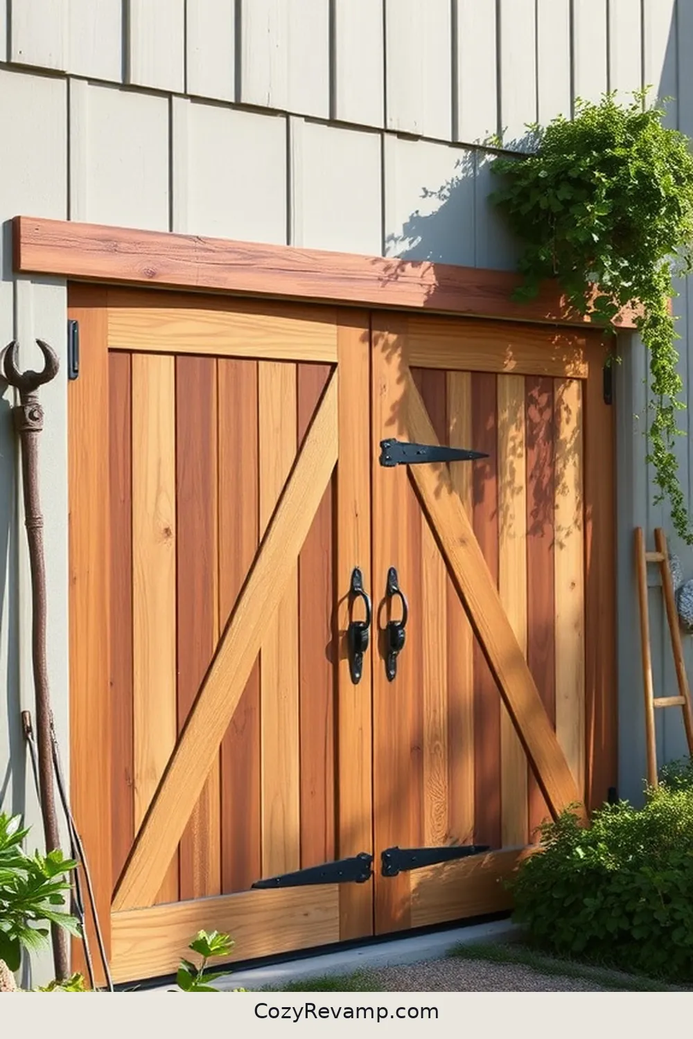 25 Inspiring Ideas for a Modern Farmhouse Garage Featuring Reclaimed Materials 19 Reclaimed Wood Garage Doors for 25 Inspiring Ideas for a Modern Farmhouse Garage Featuring Reclaimed Materials