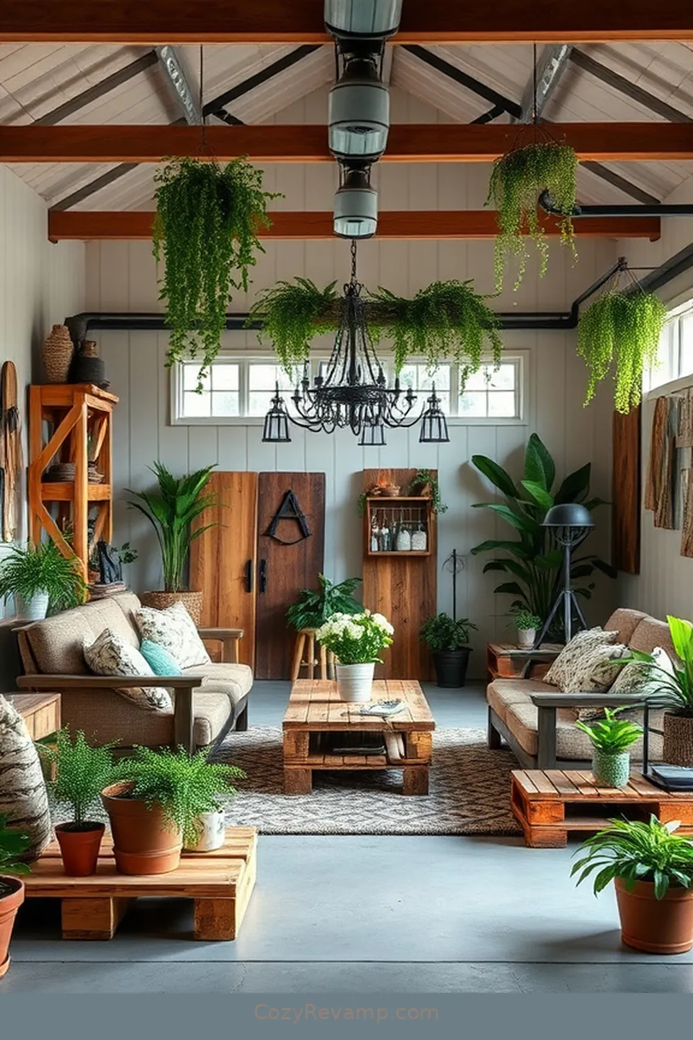 25 Inspiring Ideas for a Modern Farmhouse Garage Featuring Reclaimed Materials 5 Repurposed Pallet Furniture for 25 Inspiring Ideas for a Modern Farmhouse Garage Featuring Reclaimed Materials