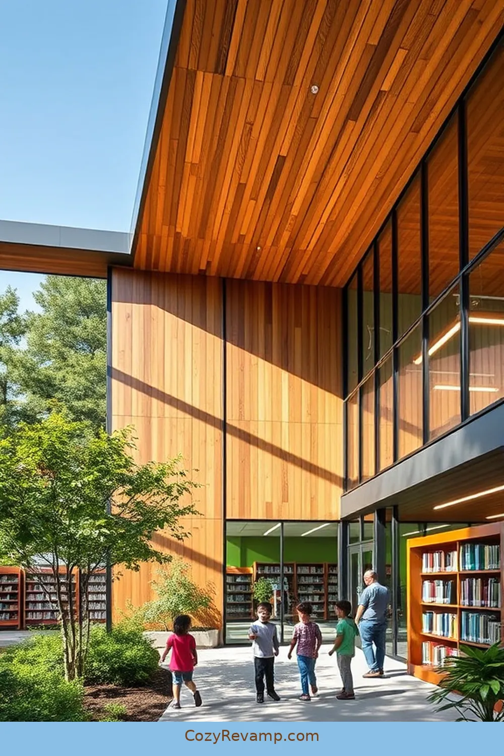 The Greenfield Public Library, Greenfield, Massachusetts for 25 Inspiring Mid-Century Modern Libraries With Reclaimed Materials