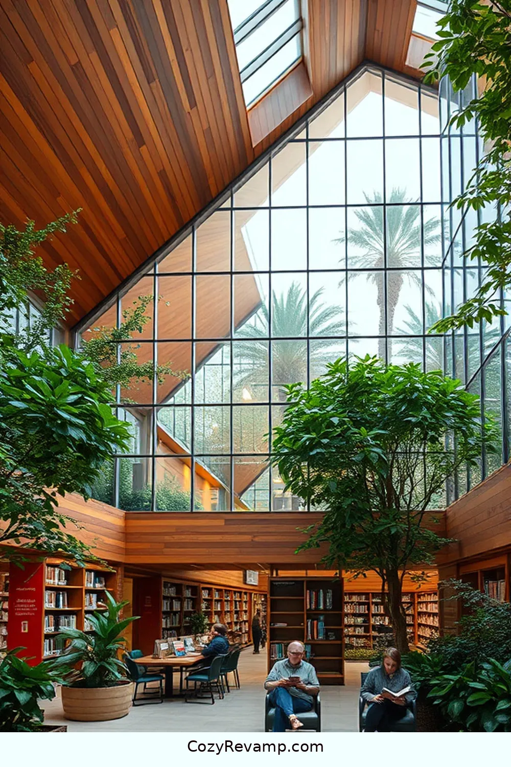 The Indianapolis Public Library, Indianapolis, Indiana for 25 Inspiring Mid-Century Modern Libraries With Reclaimed Materials