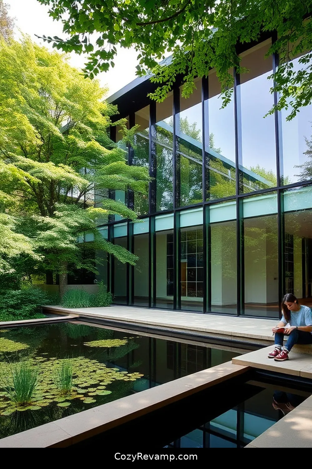 The Mies Van Der Rohe Library, Chicago, Illinois for 25 Inspiring Mid-Century Modern Libraries With Reclaimed Materials