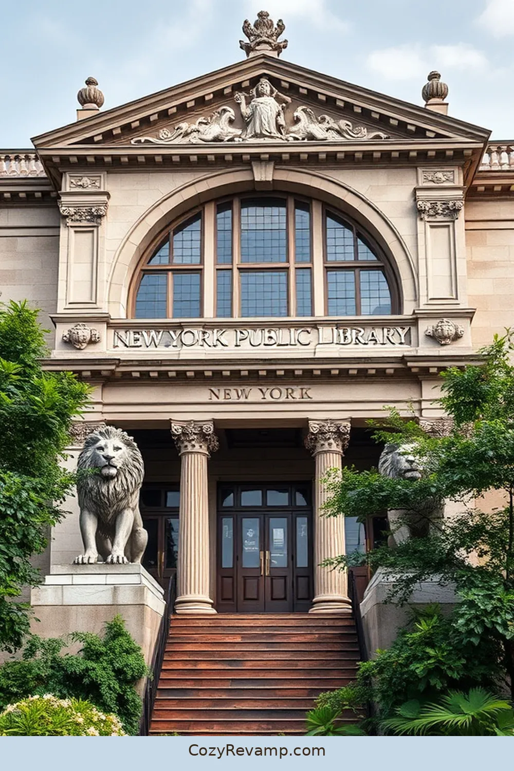 The New York Public Library, New York, New York for 25 Inspiring Mid-Century Modern Libraries With Reclaimed Materials
