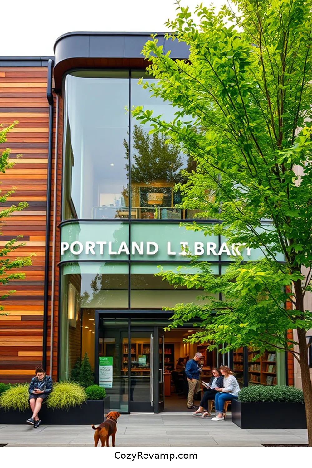 The Portland Public Library, Portland, Maine for 25 Inspiring Mid-Century Modern Libraries With Reclaimed Materials