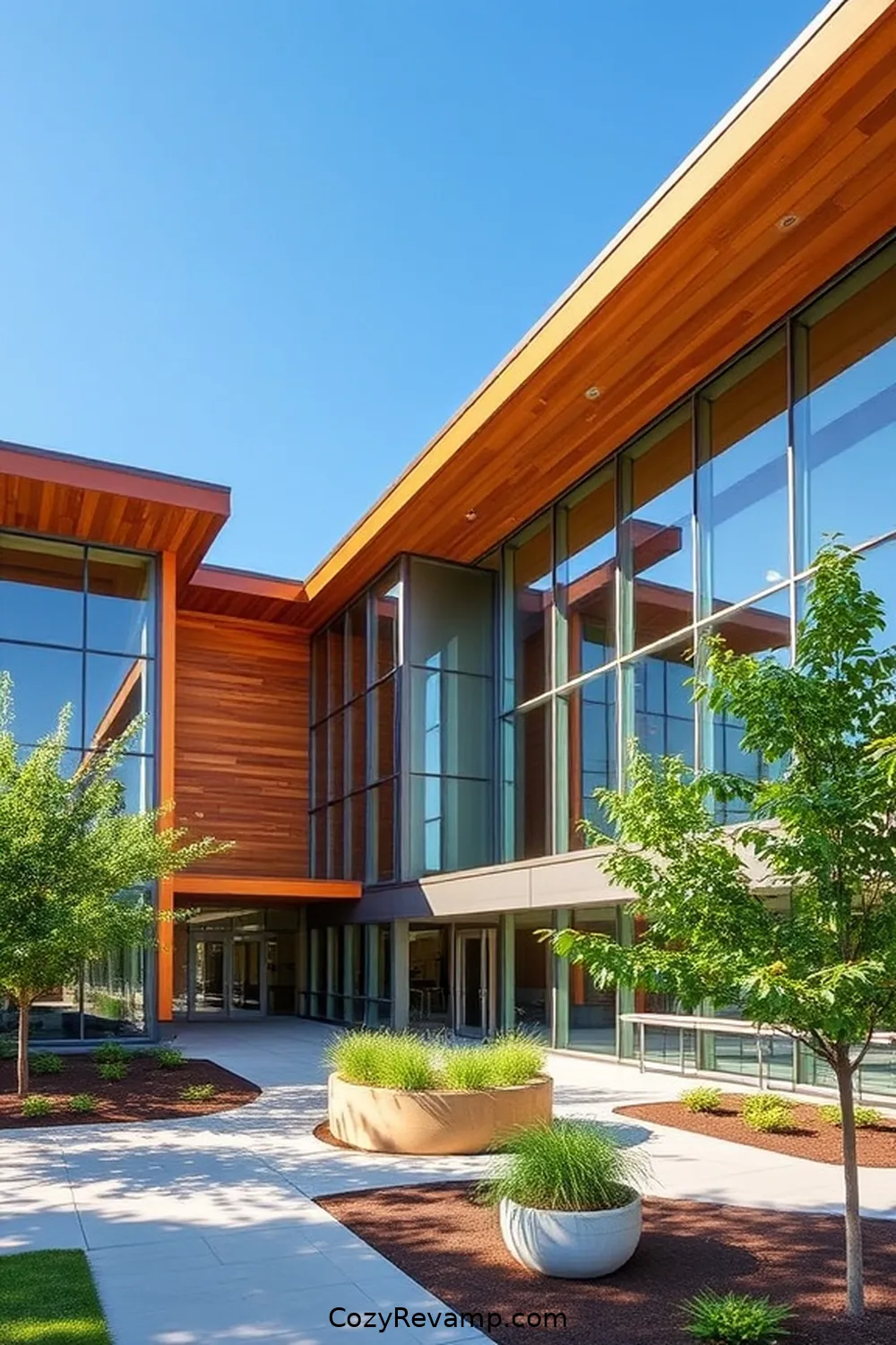The Redwood City Public Library, Redwood City, California for 25 Inspiring Mid-Century Modern Libraries With Reclaimed Materials