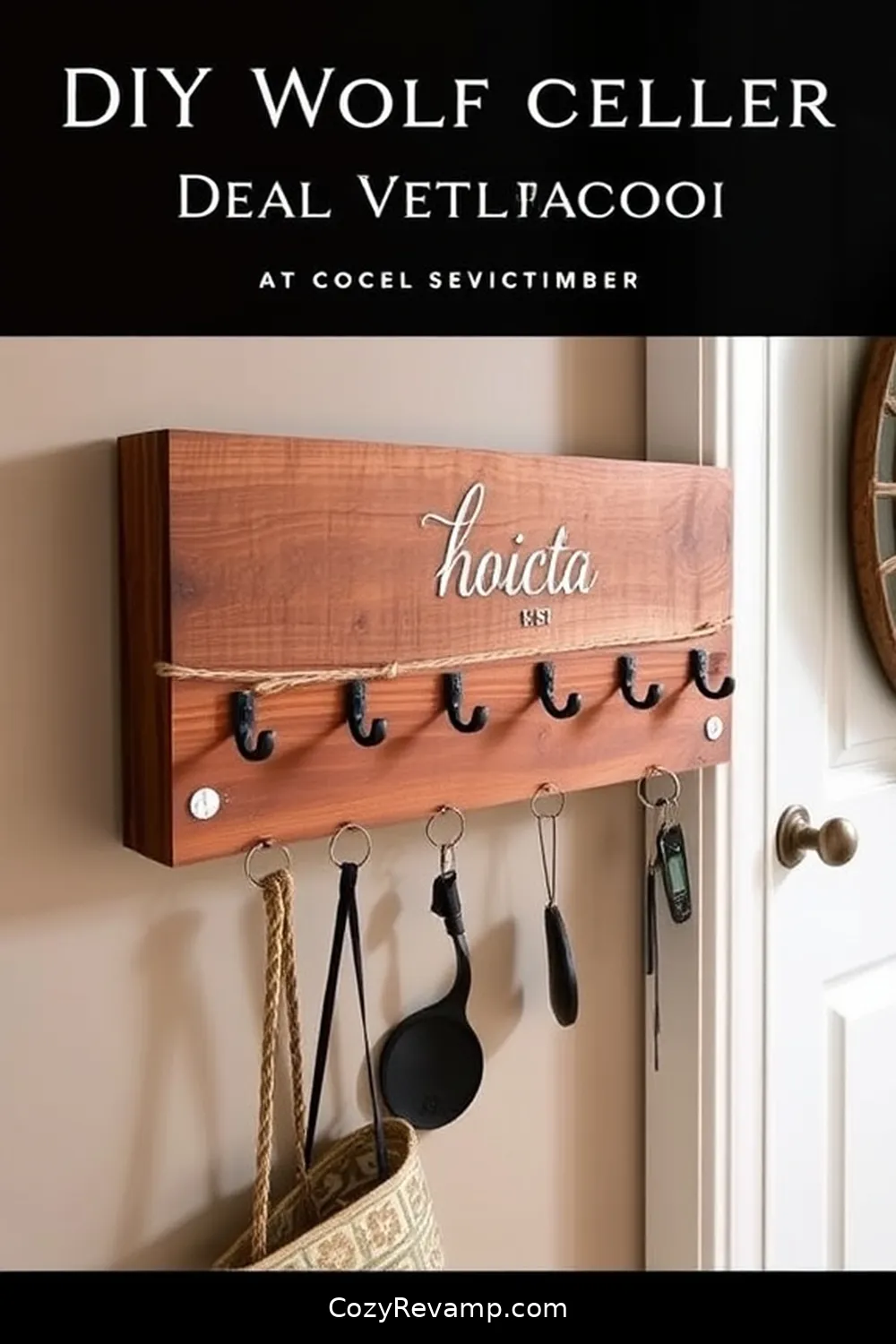 25 Inspiring Rustic Entryway Ideas With Recycled Wood Material 10 DIY Wood Key Holder for 25 Inspiring Rustic Entryway Ideas With Recycled Wood Material