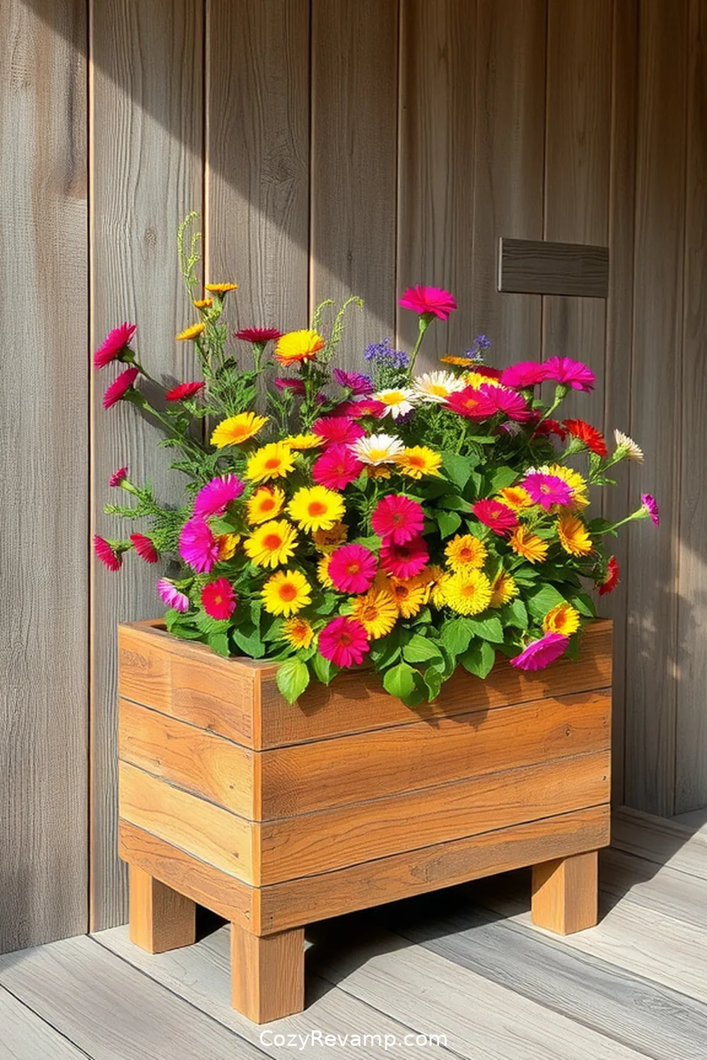25 Inspiring Rustic Entryway Ideas With Recycled Wood Material 19 Rustic Wood Planter for Entryway for 25 Inspiring Rustic Entryway Ideas With Recycled Wood Material