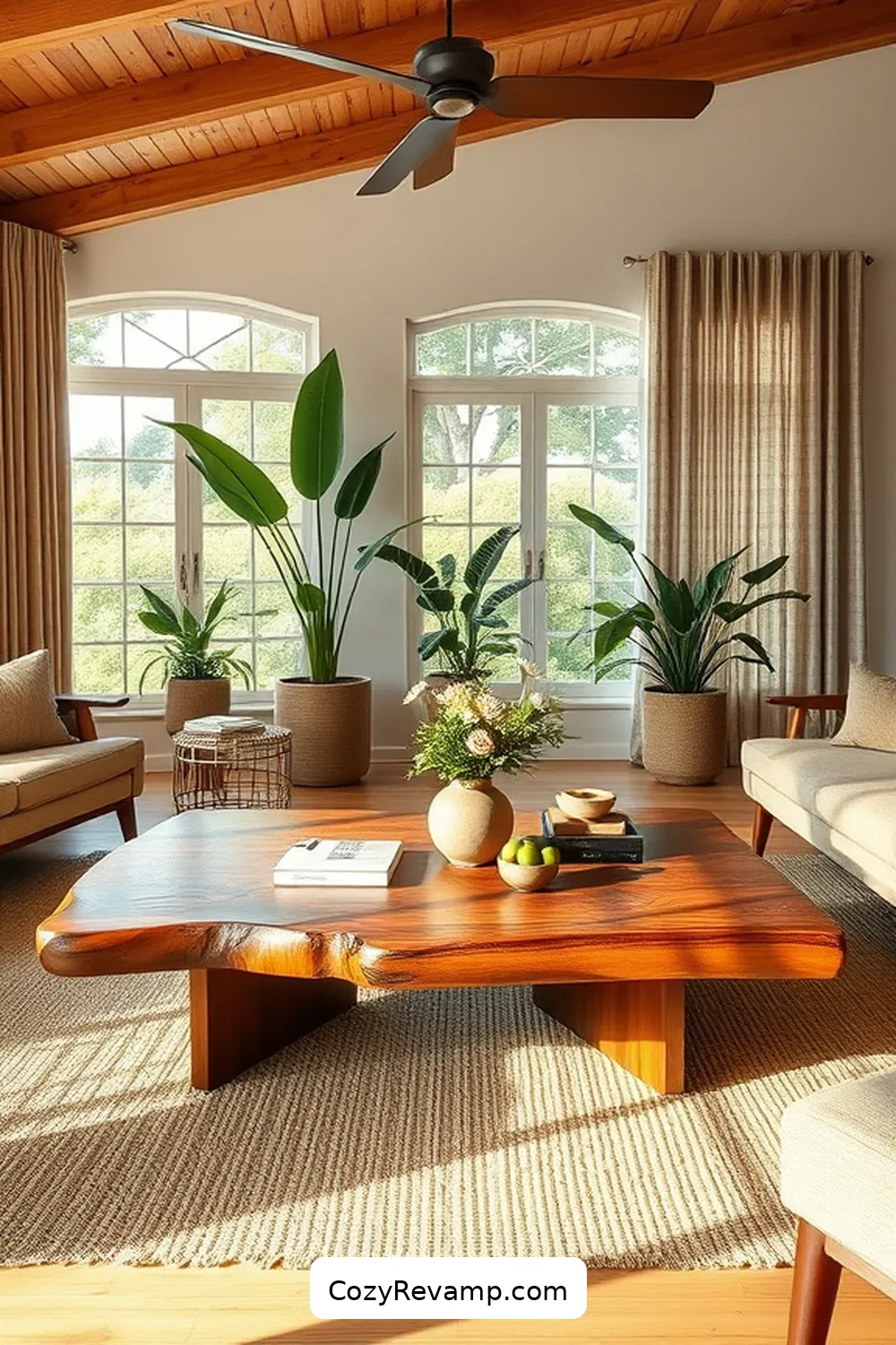 Create a Focal Point for 25 Key Elements for a Mid-Century Modern Living Room With Natural Fibers
