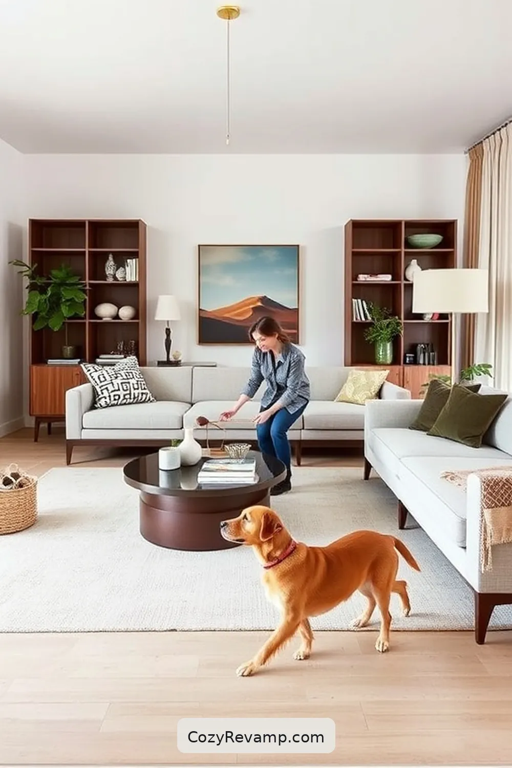 Emphasize Clean Lines for 25 Key Elements for a Mid-Century Modern Living Room With Natural Fibers