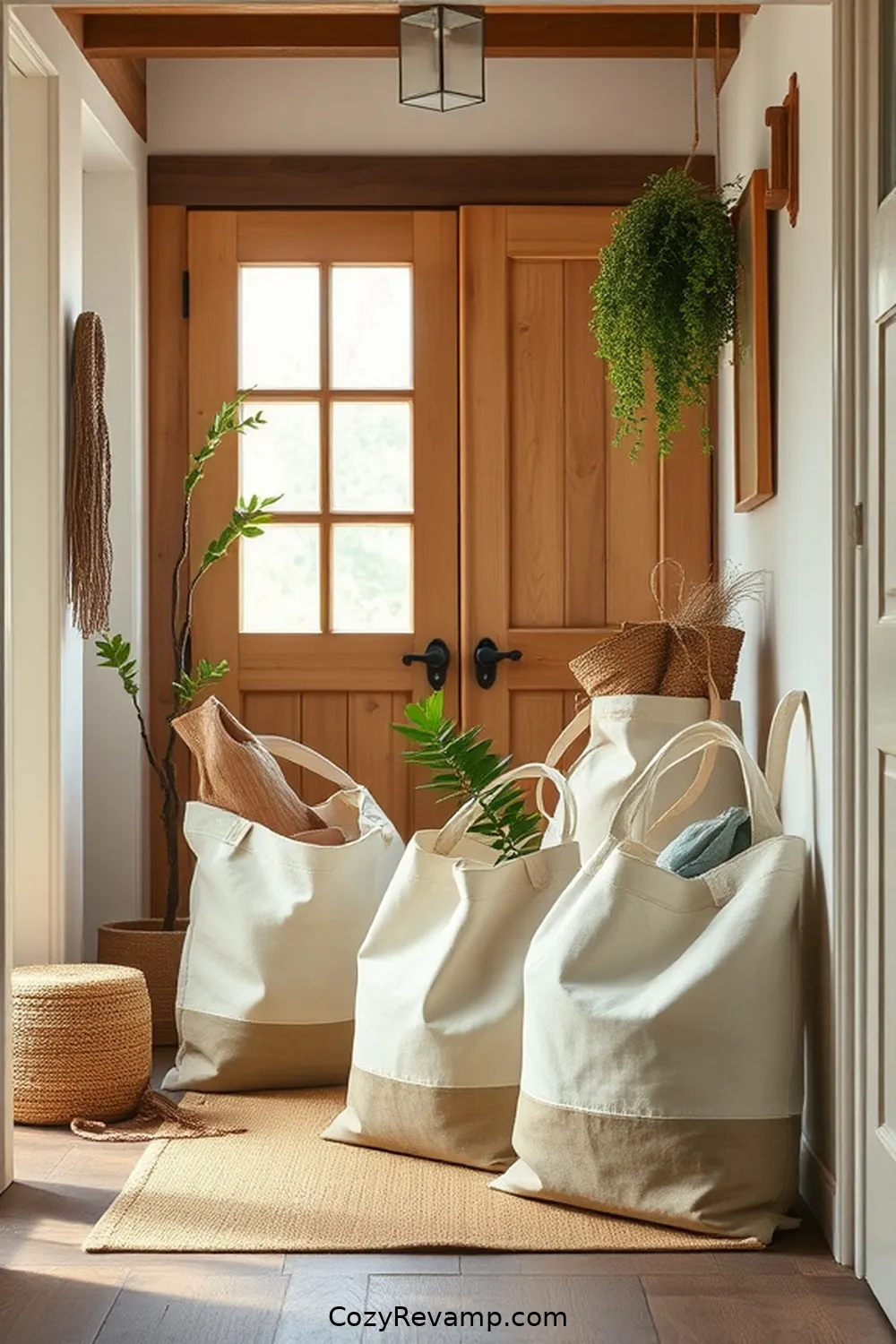 25 Must-Have Organic Cotton Material Decor Pieces for Your Modern Farmhouse Entryway 11 Practical Storage Bags for 25 Must-Have Organic Cotton Material Decor Pieces for Your Modern Farmhouse Entryway