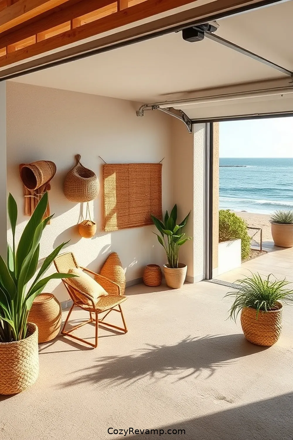 25 Stunning Coastal Garage Designs Featuring Natural Fiber Materials 14 Beach House Aesthetic With Sisal for 25 Stunning Coastal Garage Designs Featuring Natural Fiber Materials