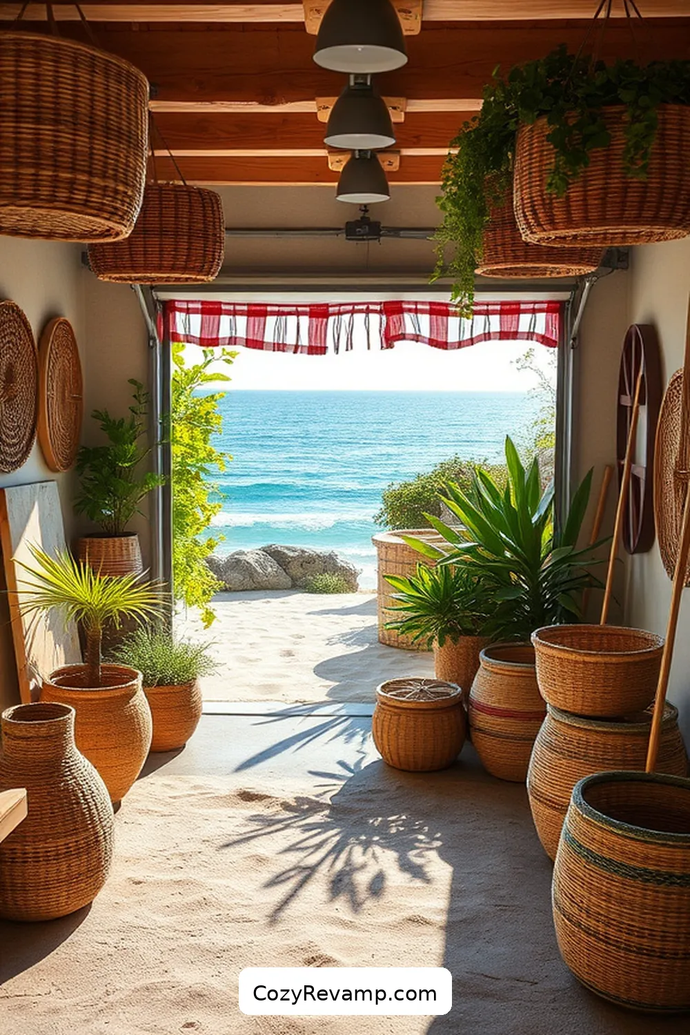 25 Stunning Coastal Garage Designs Featuring Natural Fiber Materials 11 Beachy Vibes With Natural Fiber Baskets for 25 Stunning Coastal Garage Designs Featuring Natural Fiber Materials