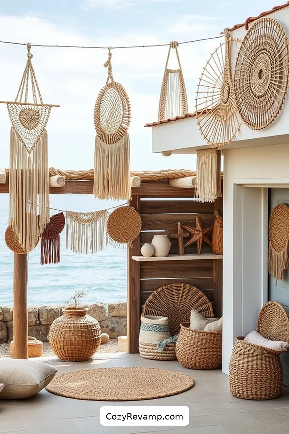 25 Stunning Coastal Garage Designs Featuring Natural Fiber Materials 23 Coastal Decor With Handmade Fiber Crafts for 25 Stunning Coastal Garage Designs Featuring Natural Fiber Materials
