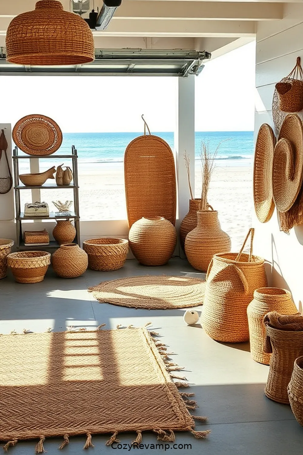 25 Stunning Coastal Garage Designs Featuring Natural Fiber Materials 3 Jute Accents for a Natural Touch for 25 Stunning Coastal Garage Designs Featuring Natural Fiber Materials