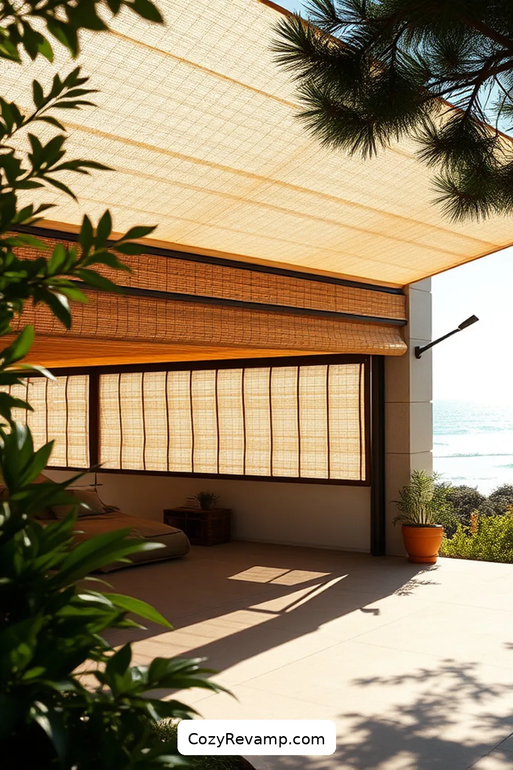 25 Stunning Coastal Garage Designs Featuring Natural Fiber Materials 9 Open-Air Garages With Fiber Screens for 25 Stunning Coastal Garage Designs Featuring Natural Fiber Materials