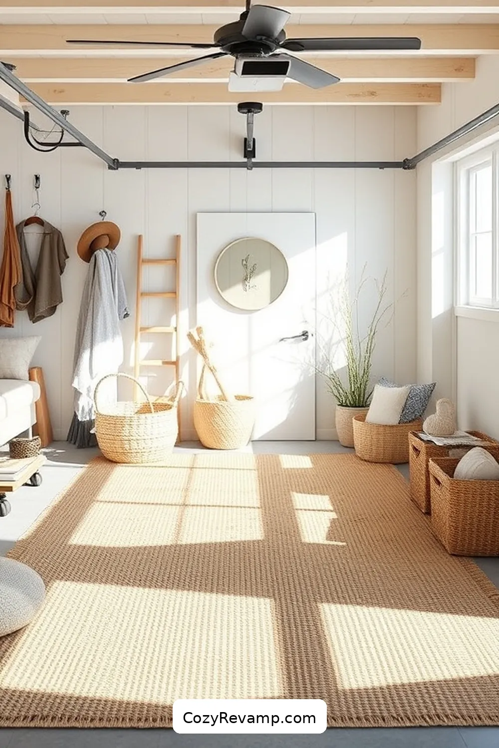 25 Stunning Coastal Garage Designs Featuring Natural Fiber Materials 4 Sisal Rugs in Coastal Garages for 25 Stunning Coastal Garage Designs Featuring Natural Fiber Materials