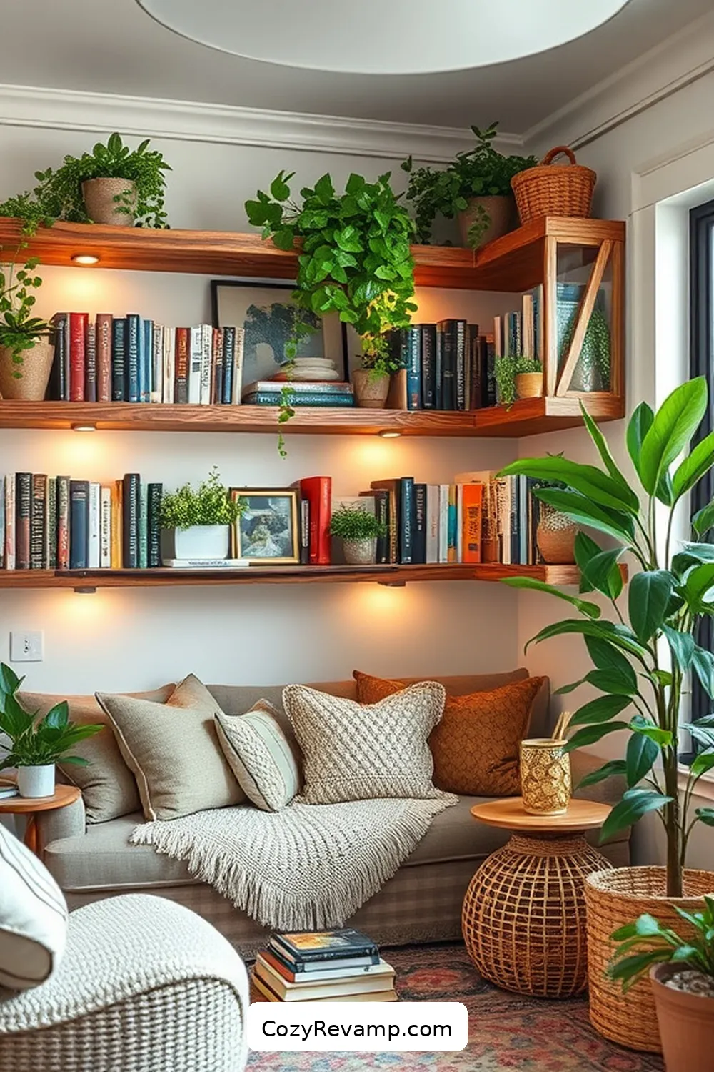 25 Stunning Modern Farmhouse Library Ideas Using Recycled Wood Materials 22 Sustainable Reading Nook With Eco-Friendly Decor for 25 Stunning Modern Farmhouse Library Ideas Using Recycled Wood Materials