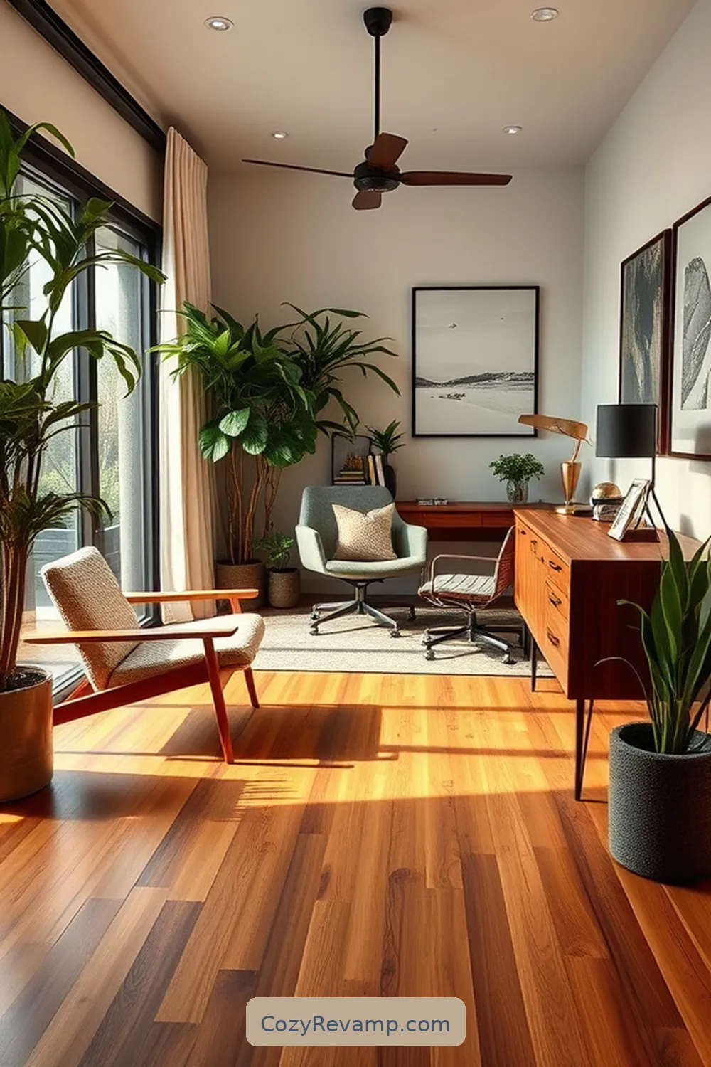 Choosing Bamboo Flooring for Timeless Elegance for 25 Ways to Create a Mid-Century Modern Home Office With Bamboo Material