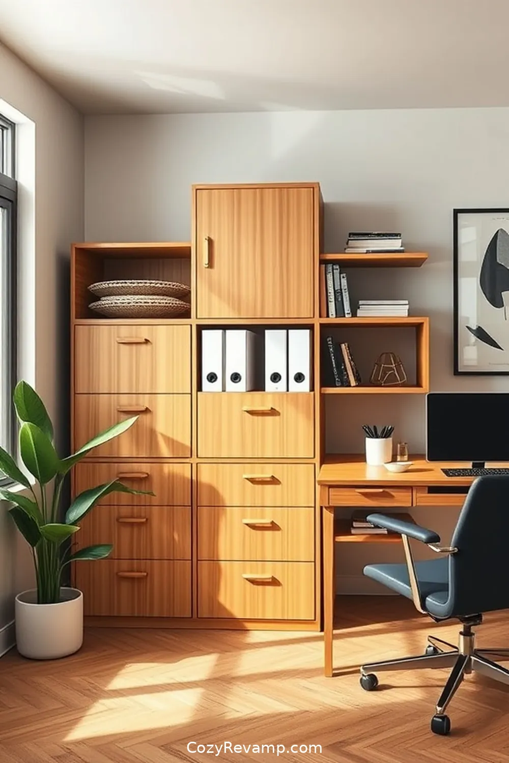 Stylish Bamboo File Cabinets for Organization for 25 Ways to Create a Mid-Century Modern Home Office With Bamboo Material
