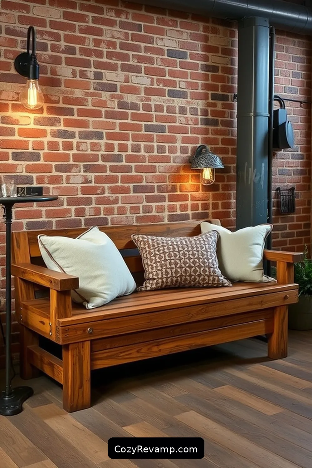 25 Ways to Create an Industrial Bedroom Using Reclaimed Materials 19 Upcycled Wooden Bench for 25 Ways to Create an Industrial Bedroom Using Reclaimed Materials