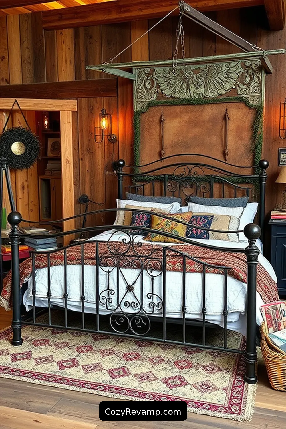 25 Ways to Create an Industrial Bedroom Using Reclaimed Materials 3 Vintage Metal Bed Frame for 25 Ways to Create an Industrial Bedroom Using Reclaimed Materials