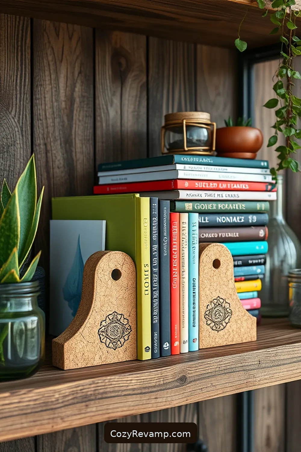 25 Ways to Incorporate Cork Material in Your Bohemian Bedroom 15 Cork Bookends for Stylish Organization for 25 Ways to Incorporate Cork Material in Your Bohemian Bedroom